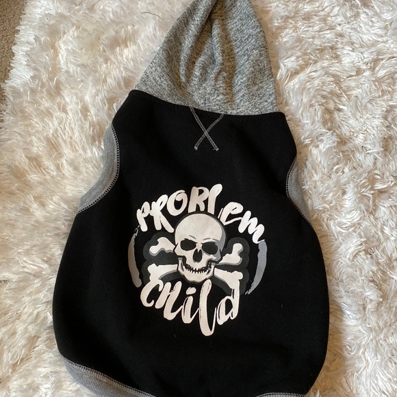 Pets First Other - Funny problem child skull and bones dog hoodie